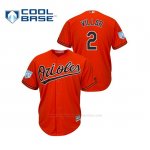 Camiseta Beisbol Hombre Baltimore Orioles Jonathan Villar 2019 Entrenamiento de Primavera Cool Base Naranja