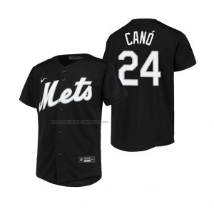 Camiseta Beisbol Nino New York Mets Robinson Cano Replica Negro