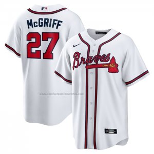 Camiseta Beisbol Hombre Atlanta Braves Fred McGriff 2023 Hall of Fame Replica Blanco