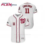 Camiseta Beisbol Hombre Washington Nationals Ryan Zimmerman 2019 Postseason Flex Base Blanco