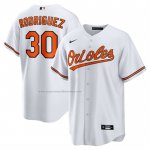 Camiseta Beisbol Hombre Baltimore Orioles Grayson Rodriguez Primera Replica Blanco