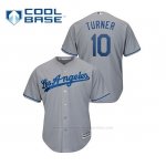 Camiseta Beisbol Hombre Los Angeles Dodgers Justin Turner Cool Base Segunda Gris