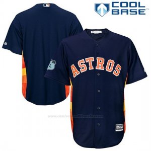 Camiseta Beisbol Hombre Houston Astros Azul 2017 Entrenamiento de Primavera Cool Base