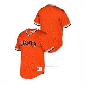 Camiseta Beisbol Hombre San Francisco Giants Cooperstown Collection Mesh Wordmark V-Neck Naranja