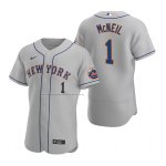 Camiseta Beisbol Hombre New York Mets Jeff Mcneil Autentico Road Gris