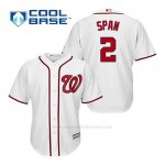 Camiseta Beisbol Hombre Washington Nationals Denard Span 2 Blanco 1ª Cool Base