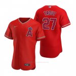 Camiseta Beisbol Hombre Los Angeles Angels Mike Trout Autentico 2020 Alterno Rojo