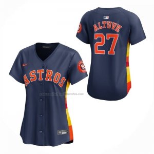 Camiseta Beisbol Mujer Houston Astros Jose Altuve Alterno Limited Azul