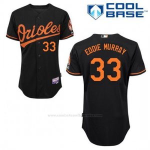 Camiseta Beisbol Hombre Baltimore Orioles 33 Eddie Murray Negro Alterno Cool Base