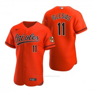 Camiseta Beisbol Hombre Baltimore Orioles Jose Iglesias Autentico 2020 Alterno Naranja