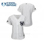 Camiseta Beisbol Mujer New York Yankees 2019 Postseason Cool Base Blanco