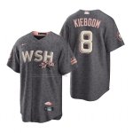 Camiseta Beisbol Hombre Washington Nationals Carter Kieboom 2022 City Connect Replica Gris