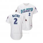 Camiseta Beisbol Hombre Arizona Diamondbacks Jeff Mathis Throwback 1998 Blanco