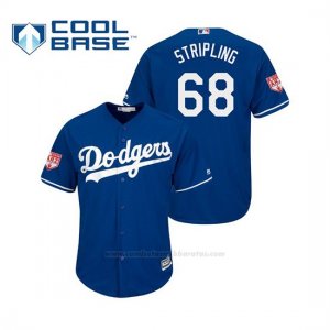 Camiseta Beisbol Hombre Los Angeles Dodgers Ross Stripling Cool Base Entrenamiento de Primavera 2019 Azul