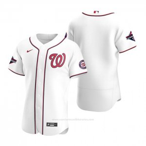 Camiseta Beisbol Hombre Washington Nationals Autentico Blanco