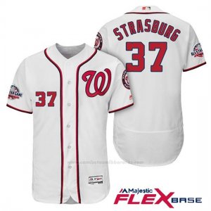 Camiseta Beisbol Hombre Washington Nationals Stephen Strasburg Blanco 2018 All Star 1ª Flex Base