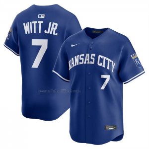 Camiseta Beisbol Hombre Kansas City Royals Bobby Witt Jr Alterno 2 Limited Azul