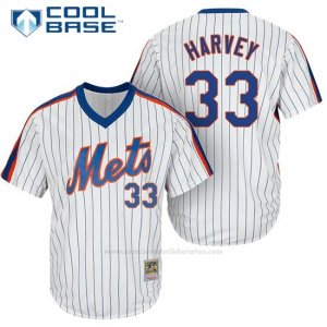 Camiseta Beisbol Hombre New York Mets Matt Harvey Blanco Cooperstown Cool Base