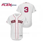 Camiseta Beisbol Hombre Boston Red Sox Sandy Leon 150th Aniversario Patch Flex Base Blanco