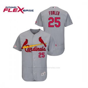 Camiseta Beisbol Hombre St. Louis Cardinals Dexter Fowler 150th Aniversario Patch Autentico Flex Base Gris