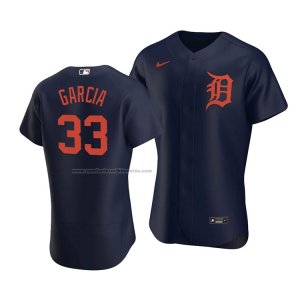 Camiseta Beisbol Hombre Detroit Tigers Bryan Garcia Autentico Alterno Azul