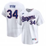 Camiseta Beisbol Hombre Texas Rangers Nolan Ryan Retired Roster Primera Limited Blanco