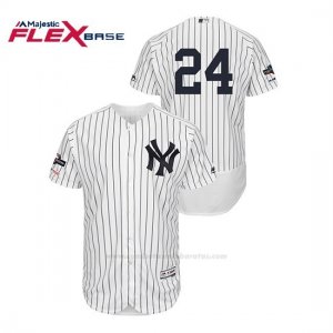 Camiseta Beisbol Hombre New York Yankees Gary Sanchez 2019 Postseason Flex Base Blanco