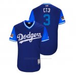 Camiseta Beisbol Hombre Los Angeles Dodgers Chris Taylor 2018 Llws Players Weekend Ct3 Royal