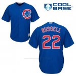 Camiseta Beisbol Hombre Chicago Cubs 22 Addison Russell Azul Alterno Cool Base