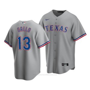 Camiseta Beisbol Hombre Texas Rangers Joey Gallo Replica Road 2020 Gris