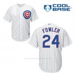 Camiseta Beisbol Hombre Chicago Cubs 24 Dexter Fowler Blanco 1ª Cool Base