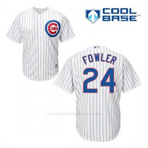 Camiseta Beisbol Hombre Chicago Cubs 24 Dexter Fowler Blanco 1ª Cool Base