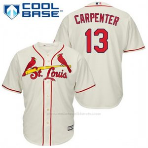 Camiseta Beisbol Hombre St. Louis Cardinals Matt Carpenter 13 Crema Alterno Cool Base
