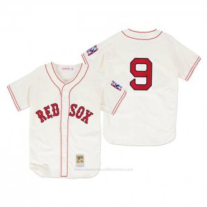 Camiseta Beisbol Hombre Boston Red Sox Ted Williams 1939 Autentico Primera Crema