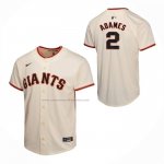 Camiseta Beisbol Nino San Francisco Giants Willy Adames Primera Game Crema