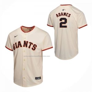 Camiseta Beisbol Nino San Francisco Giants Willy Adames Primera Game Crema