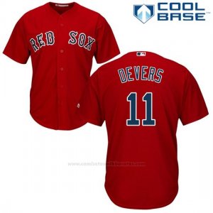 Camiseta Beisbol Hombre Boston Red Sox 11 Rafael Devers Rojoalterno Cool Base