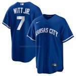 Camiseta Beisbol Hombre Kansas City Royals Bobby Witt Jr Alterno 2 Replica Rush Azul
