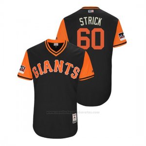 Camiseta Beisbol Hombre San Francisco Giants Hunter Strickland 2018 Llws Players Weekend Strick Negro