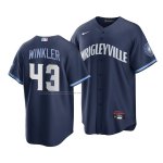 Camiseta Beisbol Hombre Chicago Cubs Dan Winkler 2021 City Connect Replica Azul