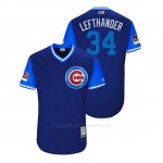Camiseta Beisbol Hombre Chicago Cubs Jon Lester 2018 Llws Players Weekend Lefthander Royal