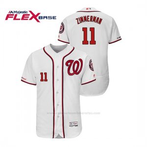 Camiseta Beisbol Hombre Washington Nationals Ryan Zimmerman 150th Aniversario Patch Flex Base Blanco