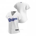 Camiseta Beisbol Mujer Los Angeles Dodgers Replica 2020 Primera Blanco