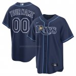 Camiseta Beisbol Hombre Tampa Bay Rays Road Replica Personalizada Azul