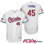 Camiseta Beisbol Hombre Baltimore Orioles 2017 Estrellas Y Rayas 45 Mark Trumbo Blanco Flex Base