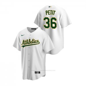 Camiseta Beisbol Hombre Oakland Athletics Yusmeiro Petit Replica Primera Blanco