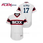 Camiseta Beisbol Hombre Chicago White Sox Yonder Alonso 150th Aniversario Patch Flex Base Blanco