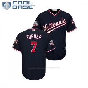 Camiseta Beisbol Hombre Washington Nationals Trea Turner Cool Base Alterno Replica Azul