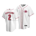 Camiseta Beisbol Hombre Cincinnati Reds Nicholas Castellanos Replica Primera Blanco