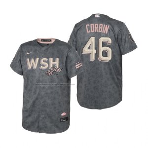 Camiseta Beisbol Nino Washington Nationals Patrick Corbin 2022 City Connect Replica Gris